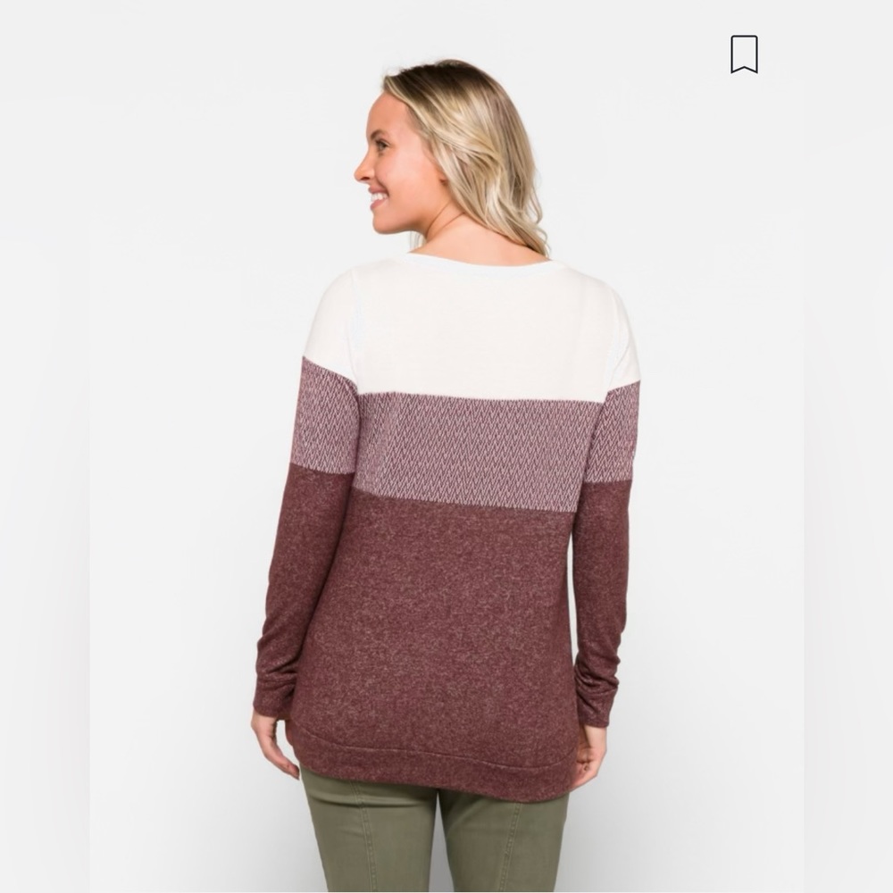 Pink Clover Mixed Material Top